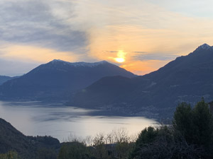 Tramonto dal parcheggio di Sueglio