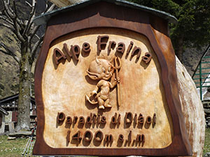 Diavoletto tra le parole: "Alpe Fraina Paradiis di Diaoi 1400 m"