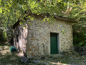Una baita/stalla nel bosco