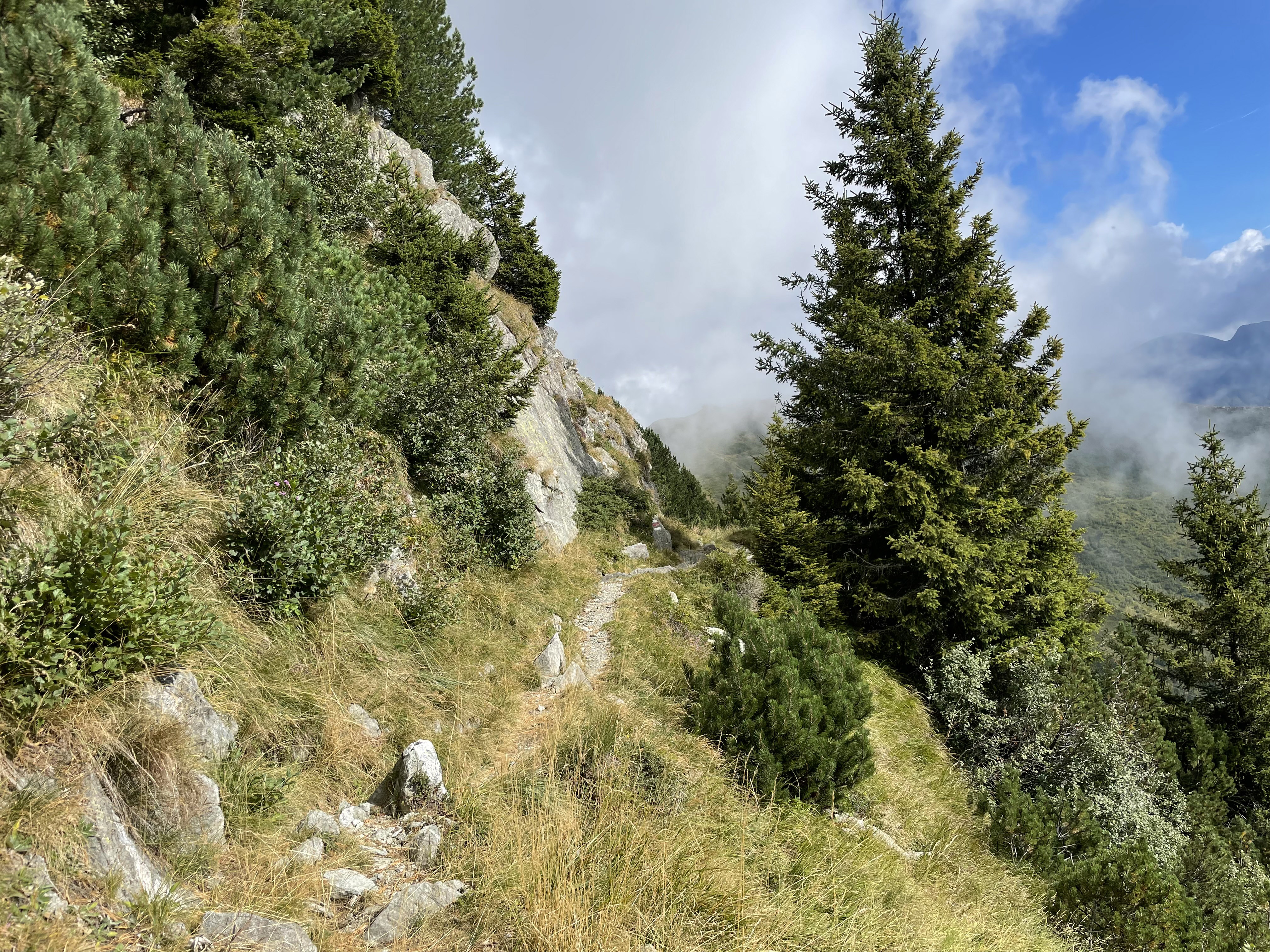 Inizio del traverso che conduce al Passo S. Jorio