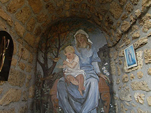 Affresco nella cappelletta della Madonna della Boscaglia