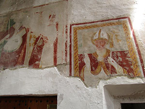 Affresco allinterno del bivacco