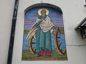Mosaico raffigurante S. Caterina in Loc. Giussana