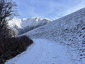 La sterrata innevata