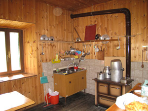 La cucina del rifugio
