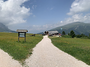 La biforcazione gi in vista del rifugio