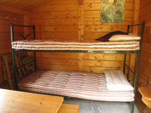 Interno del bivacco
