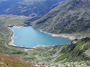 Il Lago Montespluga dal bivacco