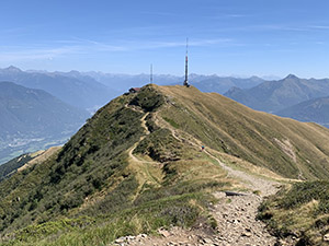 Verso la capanna e le antenne