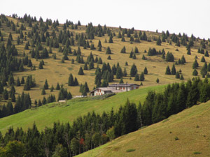 Il Rifugio Pian della Pal in lontananza