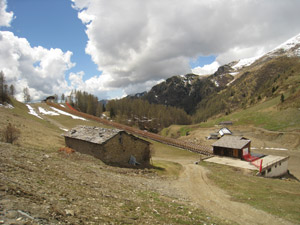 Veduta a valle dal rifugio