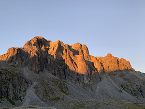Il Cornone di Blumone al tramonto