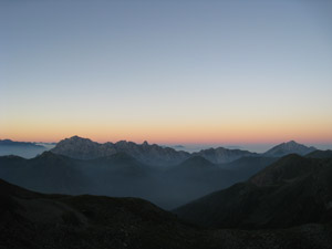 Panorama al sorgere del sole