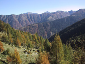 Panorama autunnale salendo al rifugio