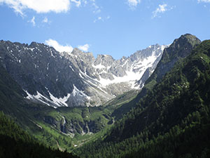 Panorana da Valbione: Punta Intelvi, Punta di Pozzuolo e Punta di Valle Seria