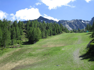 La pista davanti al rifugio