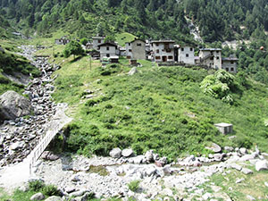 L'Alpe Casarsa oltre il torrente