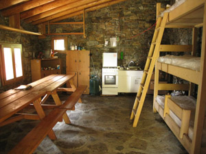 Interno del bivacco