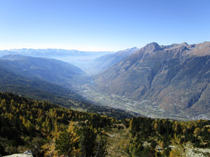 Panorama verso il fondovalle a sudovest