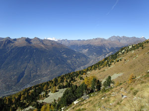 Panorama verso il fondovalle a nordest