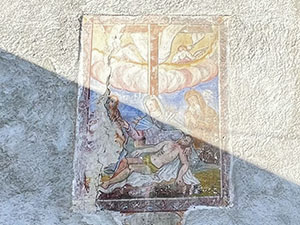 Affresco raffigurante la Deposizione dalla Croce