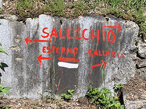 Bivio per Salecchio: sx esterno e dx galleria
